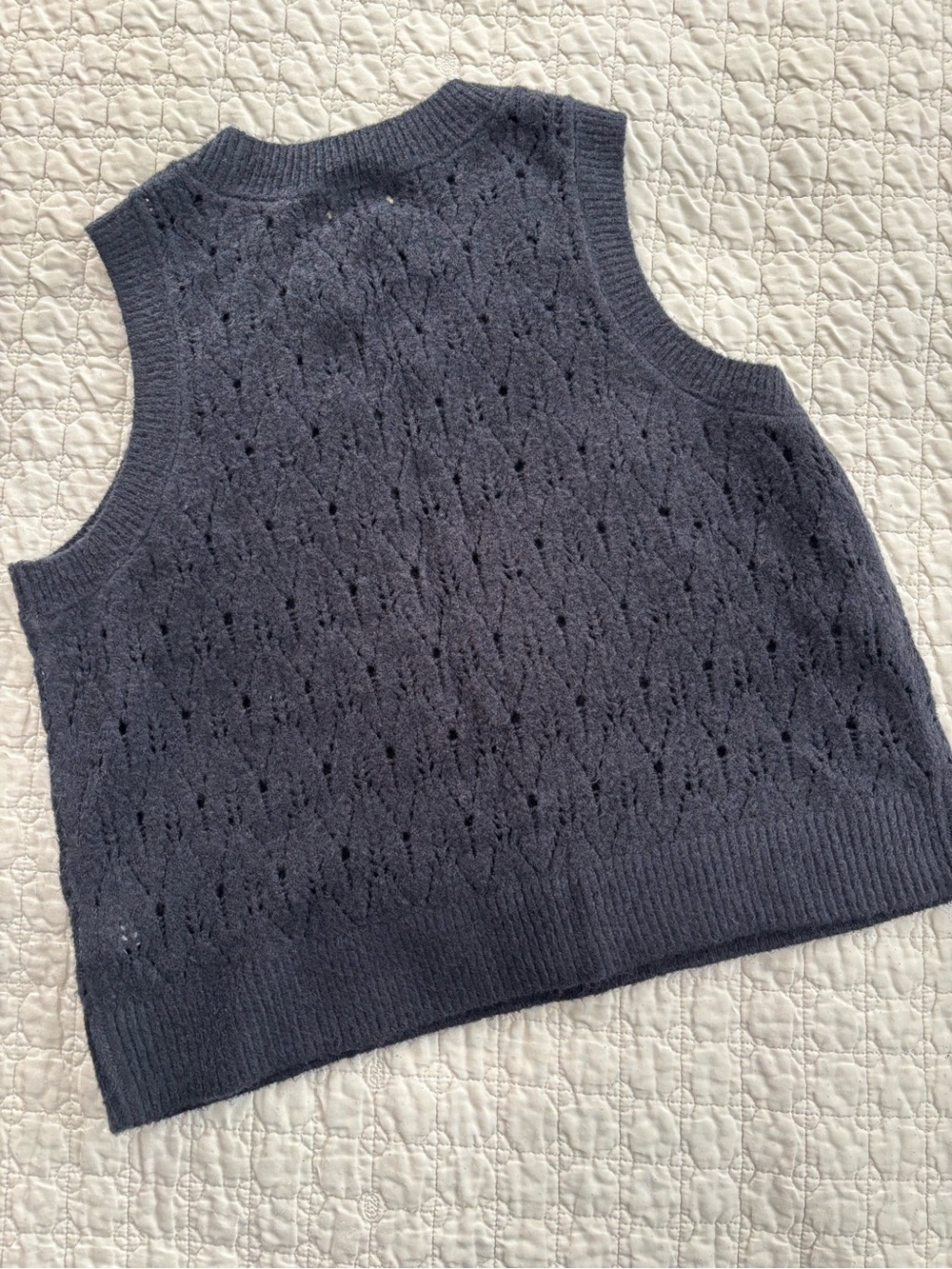 NWOT navy knit vest - Picture 3 of 5